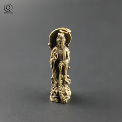 New Fashion Keychain Guanyin Bodhisattva Buddha Pendants DIY Men Jewelry Car Key Chain Ring Holder Souvenir For Gift Artwork