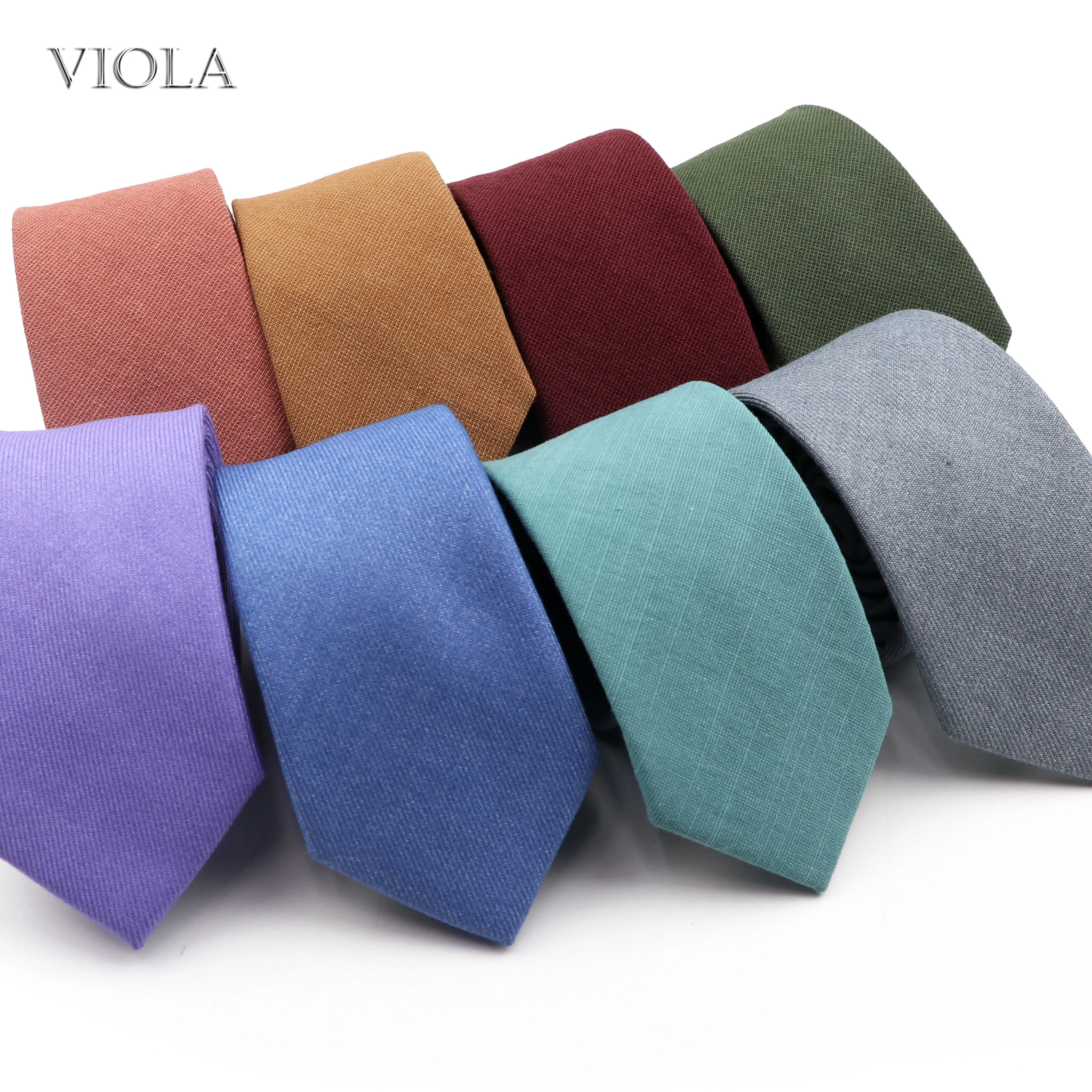 Morandi-Gravata Masculina Clássica de Qualidade Monocromática, 100% Algodão, Azul, Roxo, Smoking de Festa de Casamento, Gravata, Acessório Cravat, 6,5 cm