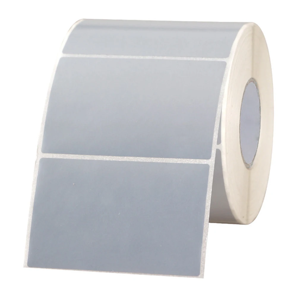 5000pcs/roll Dumb Silver Print Paper Adhesive Carton Label Paper 30*10mm 40*10mm 50*10mm 70*40mm 100*60mm