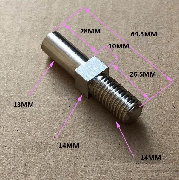 Meat Grinder Parts 32# 14x14mm stainless steel small screw square rod 64.5mm