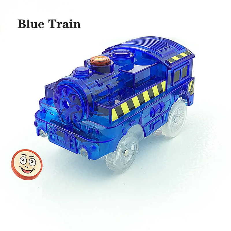 LED Light Cars for Magical Tracks Electronics Car Toys With Flashing Lights Fancy DIY Diecast Toy Car Lights Glowing Racing Toys