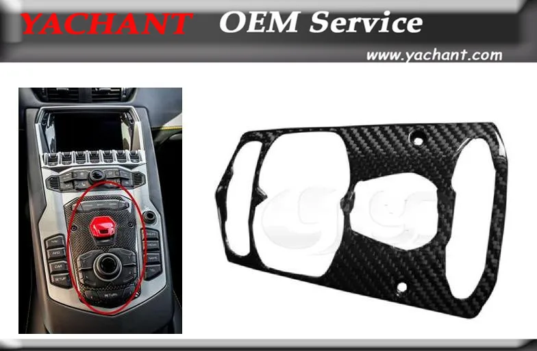 Car-Styling Dry Carbon Fiber Engine Start & Gear Surround Panel Fit For 11-14 Aventador LP700 Engine Start & Gear Surround Panel