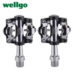 Wellgo M19 Ultralight Aluminum Alloy MTB Road Bike Pedal Sealed Bearing Clipless pedal SPD Bike Pedals Bicycle Parts