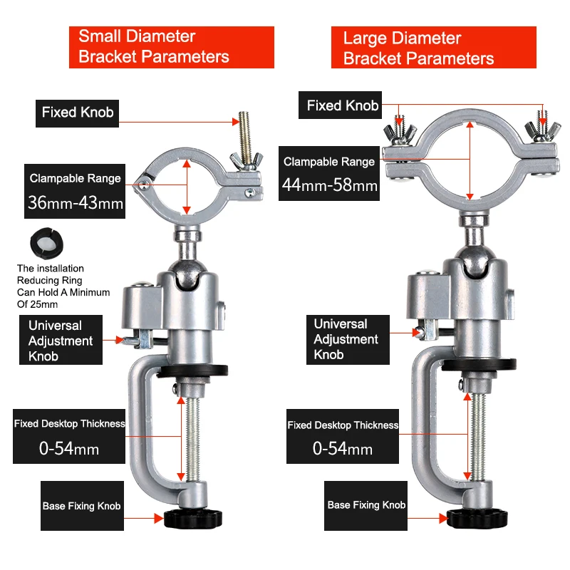 Soporte de abrazadera de Banco de tornillo de mesa giratorio de 360 °, soporte de amoladora eléctrica multifuncional, accesorios para herramienta