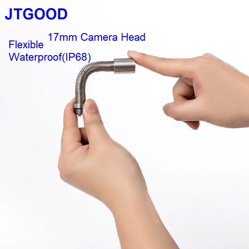 JTGOOD 9 pollici 1080P 17MM ispezione del tubo telecamera per endoscopio tastiera DVR IP68 scarico per fognatura endoscopio industriale