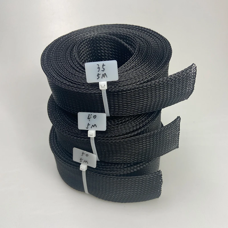 100M 2mm to 25mm Insulated Braid Sleeving Tight PET Wire Expandable Cable Sleeve Flame-retardant nylon braided mesh tube