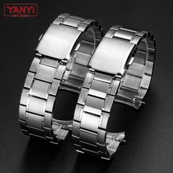 Stainless steel watchband for casio Swordfish MTP-1374 MTP-1375 MDV-106 watch band 22mm solid steel strap Curved end watches