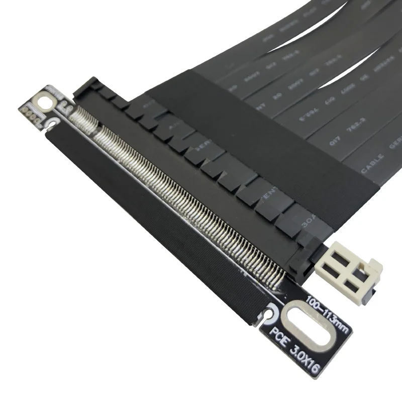 كابل تمديد بطاقة جرافيكس PCI-E X16 3.0 ثابت بسرعة كاملة متوافق مع ITX A4 هيكل فوليو مزدوج الاتجاه العكسي