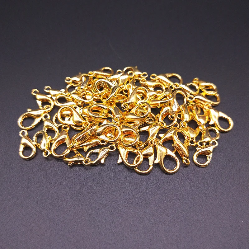 10mm 30pcs Alloy Lobster Clasps Hooks DIY Jewelry Accessories Necklace Bracelet Clasp Hook Making Jewelry Findings Components