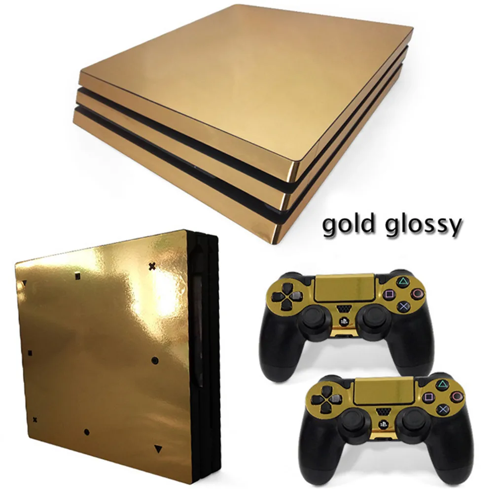 Gold red grey Green glossy Custom design decal for ps4 pro vinyl decal skin sticker