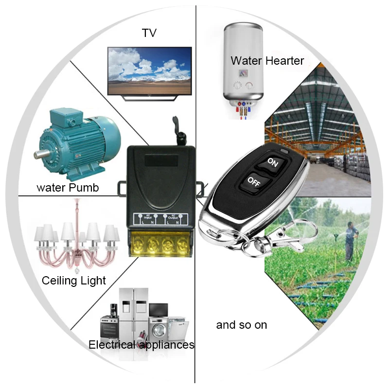 Casa inteligente sem fio interruptor de controle remoto rf 433mhz ac 220v 30a controle remoto off switch para aquecedores de água em casa lâmpada do teto