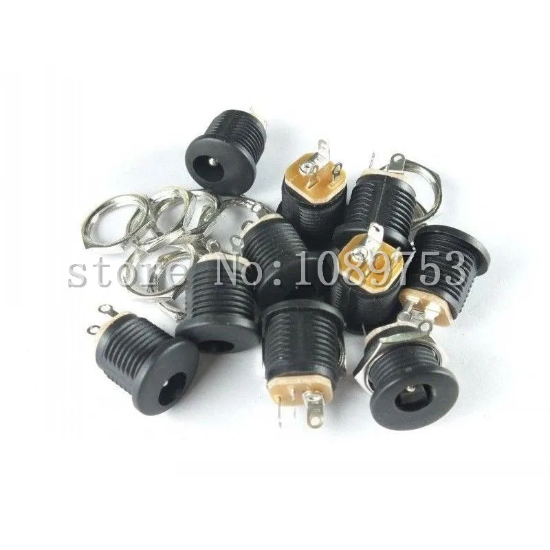 20pcs x DC Power Outlet Jack Socket 5.5x2.1mm Diameter 5.5mm Inner Pin 2.1mm