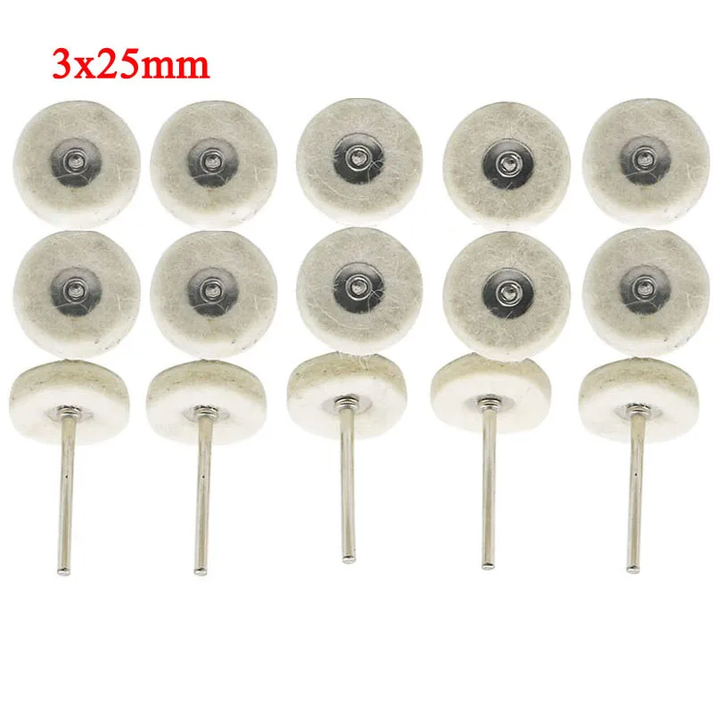 5Pcs/Lot Wool Felt Grinding Sanding Head Abrasive Buffing Wheel Wool Polishing Brush Dremel Accessories  Drill Rotary Tool