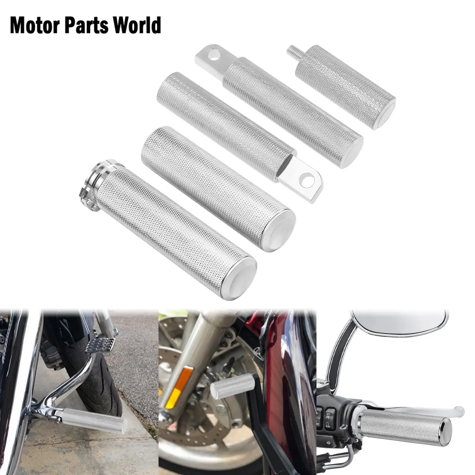 

Motorcycle Handle Bar Grips+Footrest Foot Pegs+Shifter Peg Nail CNC Chrome For Harley Sportster XL Touring Dyna Breakout Softail