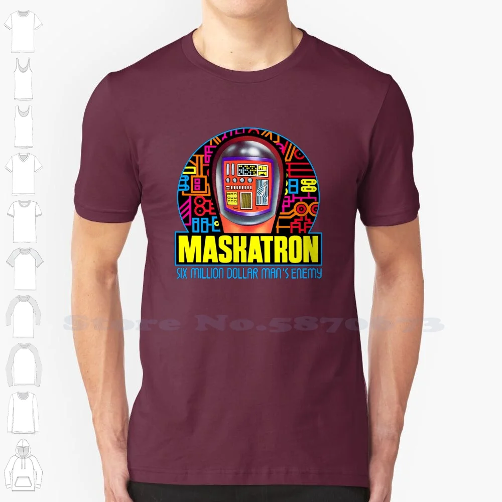 Six Million Dollar Man - Maskatron - Bionic Man'S Enemy Retro Tv Toy 100% Cotton T-Shirt Bionic Man Six Million Dollar Man