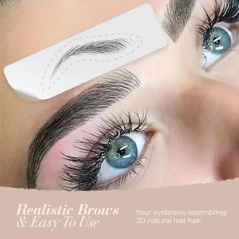 4D Hair-like Eyebrow Tattoo Sticker False Eyebrows Waterproof Lasting Eye Makeup Water-based Eye Brow Stickers Henna Cosmetics