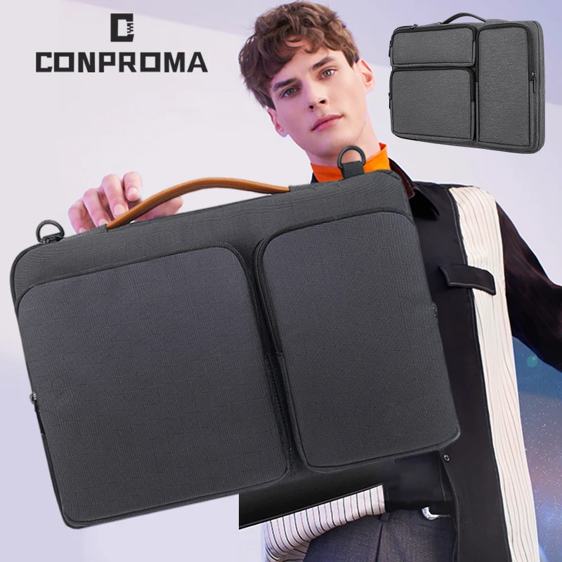 Portátil Bolsa para Portátil 13 13.3 14 15.4 15.6 Polegada Viagem Case de Transporte à Prova Impermeável Água Notebook Bolsa para Macbook ar Pro Bolsa Ombro