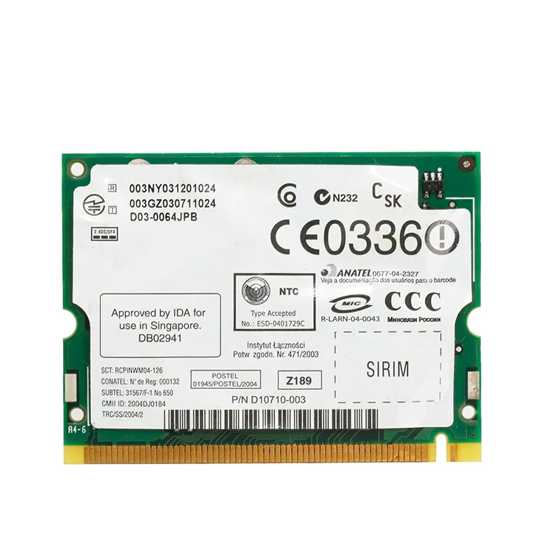 Pro/Wireless 2200BG 802.11b/G Mini PCI сетевая карта WIFI для Toshiba Dell