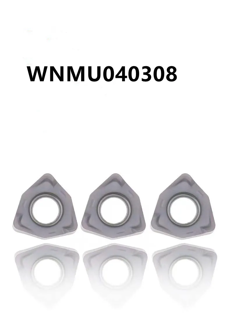 Herramienta de aleación WNMU040308, insertos de fresado de alimentación rápida hexagonal de doble cara, reemplazo de alta calidad APMT1135, WNMU