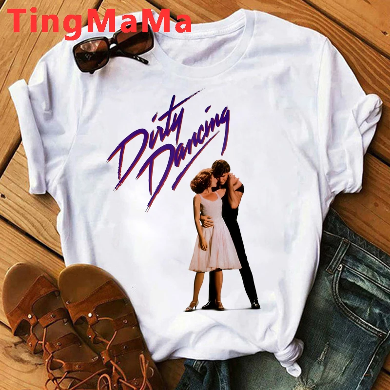 Hot Movie Dirty Dancing T Shirt Women Kawaii Cartoon  Graphic Tees Unisex Hip Hop Harajuku Anime Hip Hop T-shirt Female