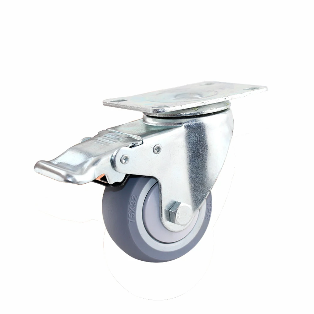 1PC 3นิ้ว/4นิ้ว/5นิ้วเหมาะสำหรับรถเข็นเบรคติดตั้งสแตนเลส