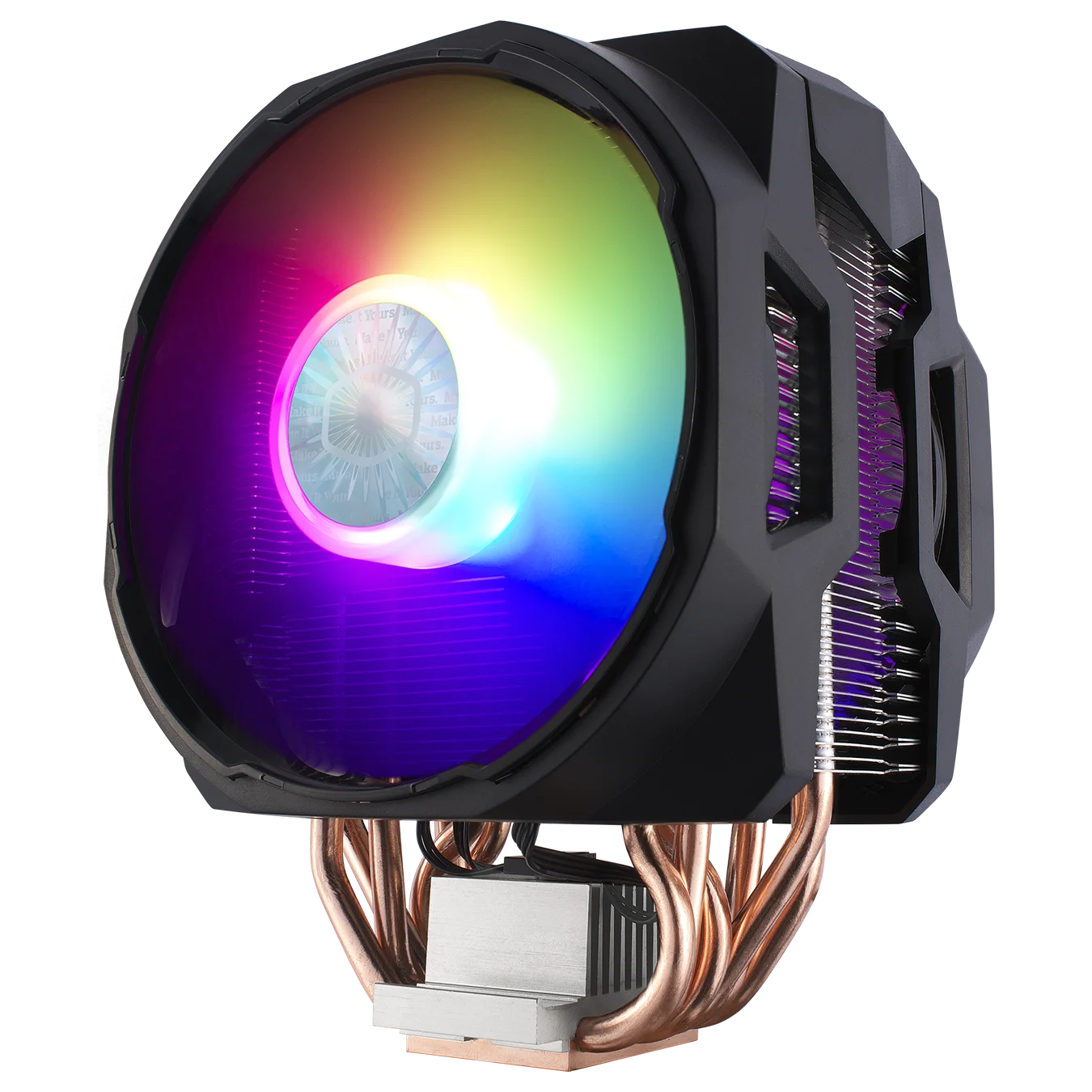 Coolermaster-cpu cooler t610p, 6 heat pipe, dual 12cm, ventilador argb com controlador, adequado para intel 115x2011, 2066, amd am4, am3