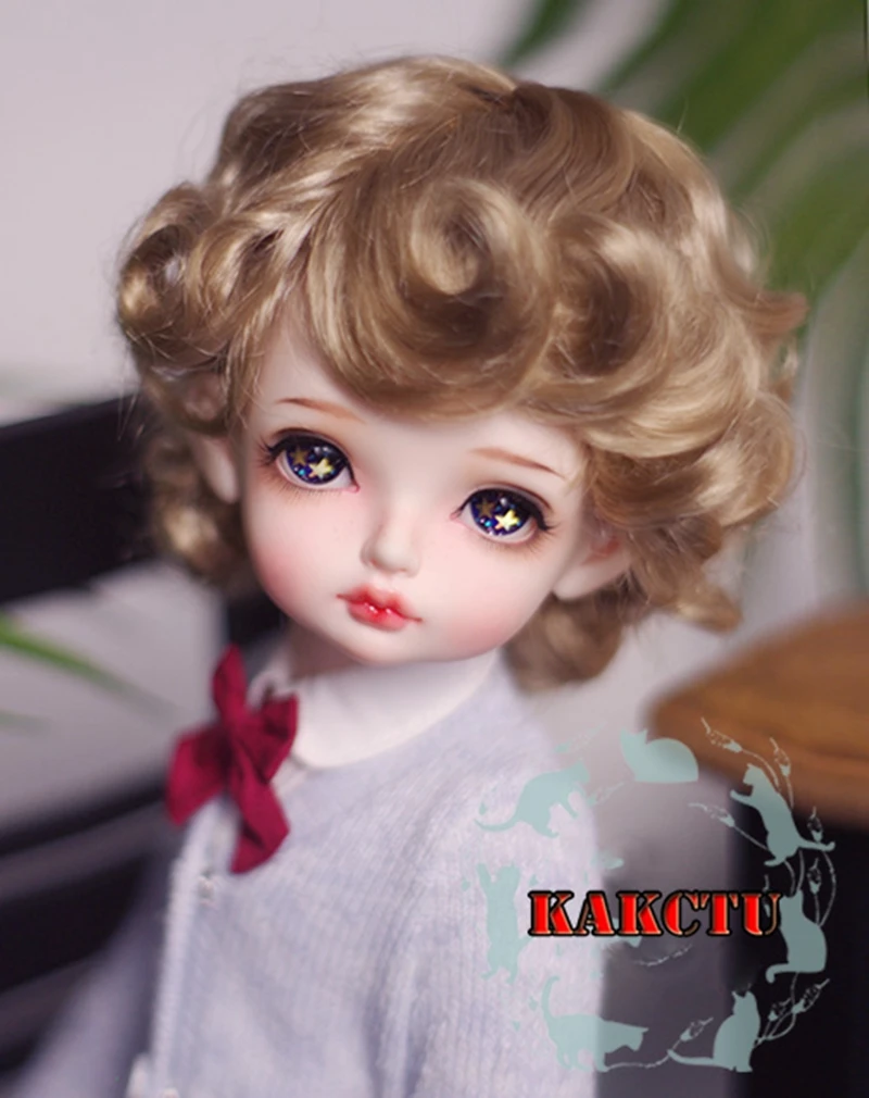 1/8 1/6 1/4 1/3 BJD Peruka Akcesoria dla lalek Krótkie kręcone włosy Retro Śliczne peruki dla BJD/SD YOSD MSD SD13 Dziewczyna i SSDF Wujek C1133