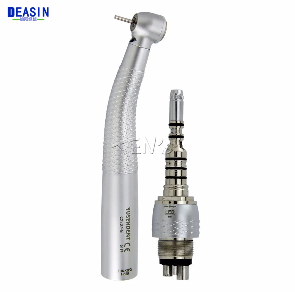 COXO Dental Turbine Fiber Optic High Speed Handpiece Air Rotor Standard/Torque Head LED Coupler 6 Pin Fit KAVO NSK Sirona WH