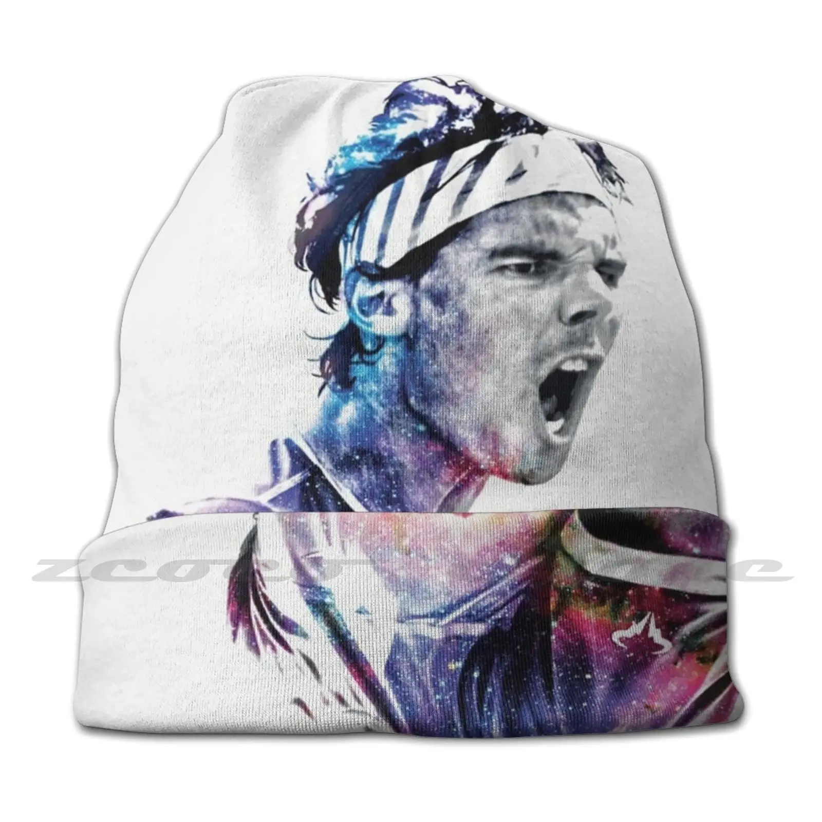 Rafael Nadal , Awesome Merch In Galaxy Effext. Personalized Pattern Knit Hats Plus Size Elastic Soft Cap Rafael Nadal Rafael