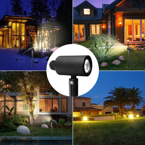 LED Garden Lights IP67 Waterproof Aluminum Adjustable Outdoor Landscape Lamps Yard Lawn Pathway Garden Decoration Lighting AC