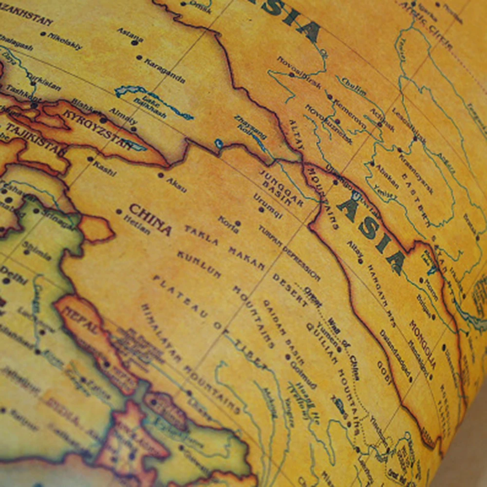 New 100*50cm Nautical Ocean Sea world Retro old Art Paper Painting Home Decor Sticker Living Room Poster Cafe Antique poster