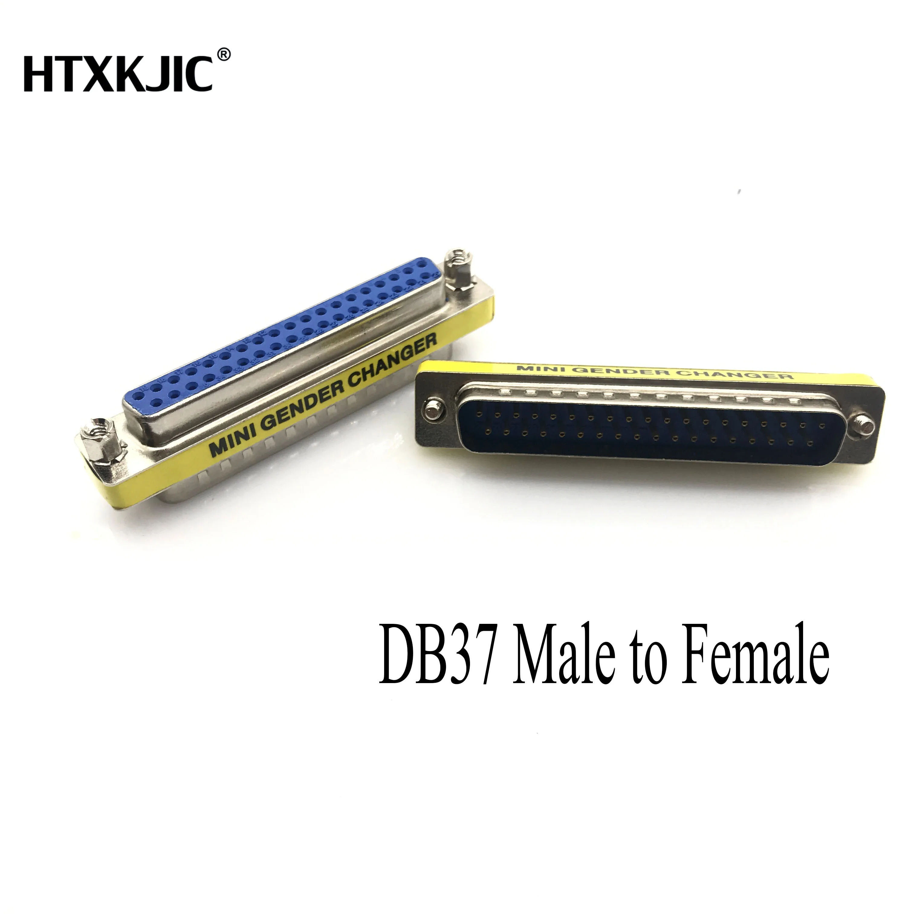 Conector de porta serial d-sub com, conector de 37 pinos macho para fêmea, 1 peça, 37 pinos, 37 p, mini adaptador de modificador de gênero