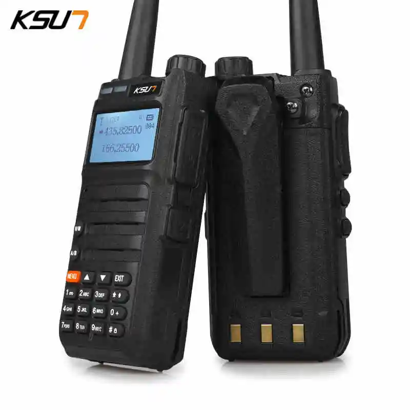 Imagem -03 - Ksun Long Range Walkie Talkie Vhf Uhf Dual Band Estação de Rádio em Dois Sentidos Vox Comunicador Transceiver Poderoso Uv3d