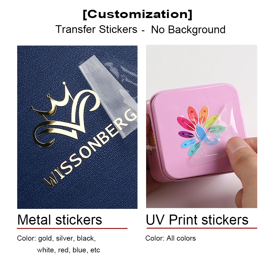 3D custom color UV transfer sticker DTF print brand logo clear crystal label shine gold silver embossed decal waterproof relief