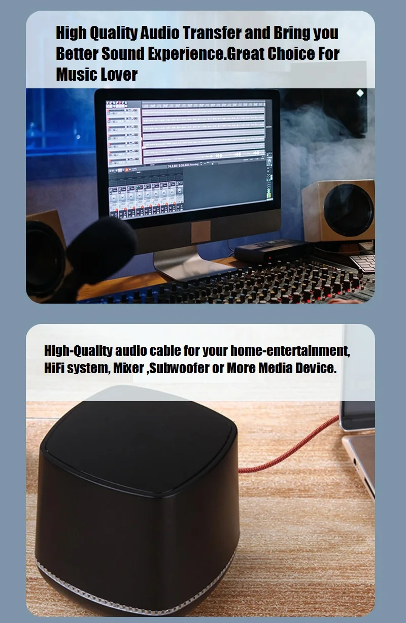 Hifi 1/8 ''3.5 مللي متر أنثى إلى المزدوج 6.35 مللي متر 1/4 بوصة أحادية ذكر الصوت كابل خلط وحدة مكبر للصوت مكبر الصوت سماعة محمية الحبال