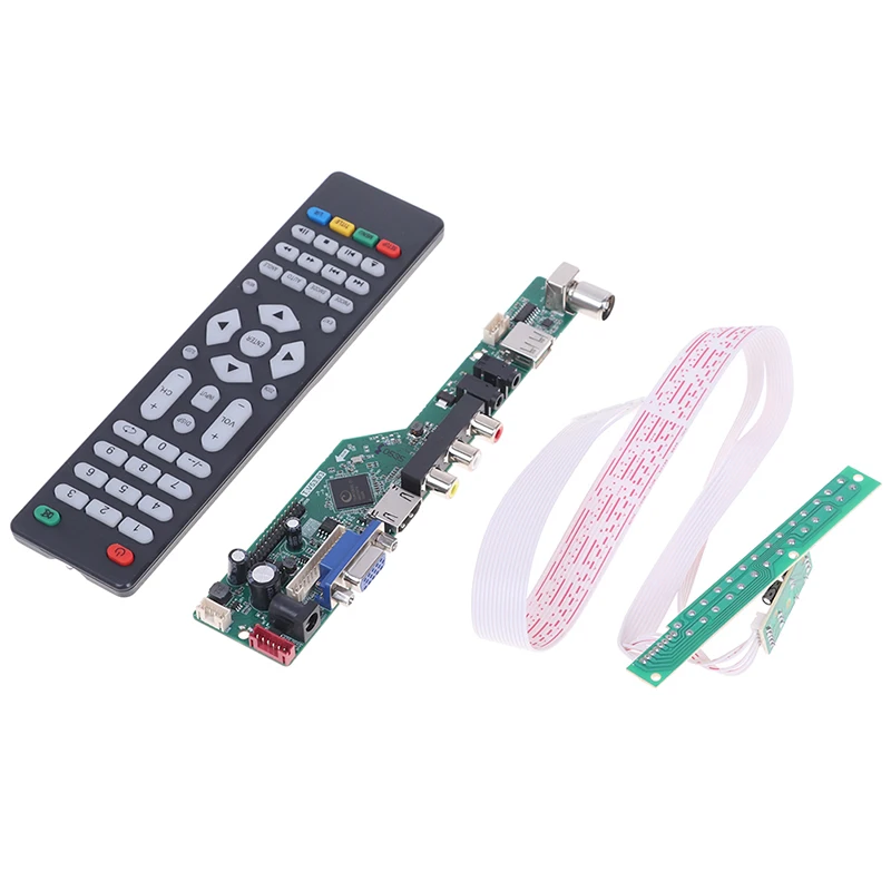 T.V53.03 Universal LCD TV Controller Driver Board V53 Analog TV TV/AV/ PC /HDMI/USB Media Motherboard