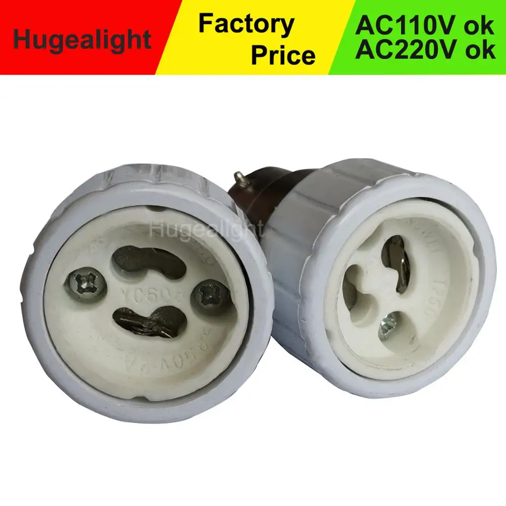 B22 to GU10 conventor Light Lamp Bulbs Adapter b22 gu10 Holder Universal Light Converter Socket Change