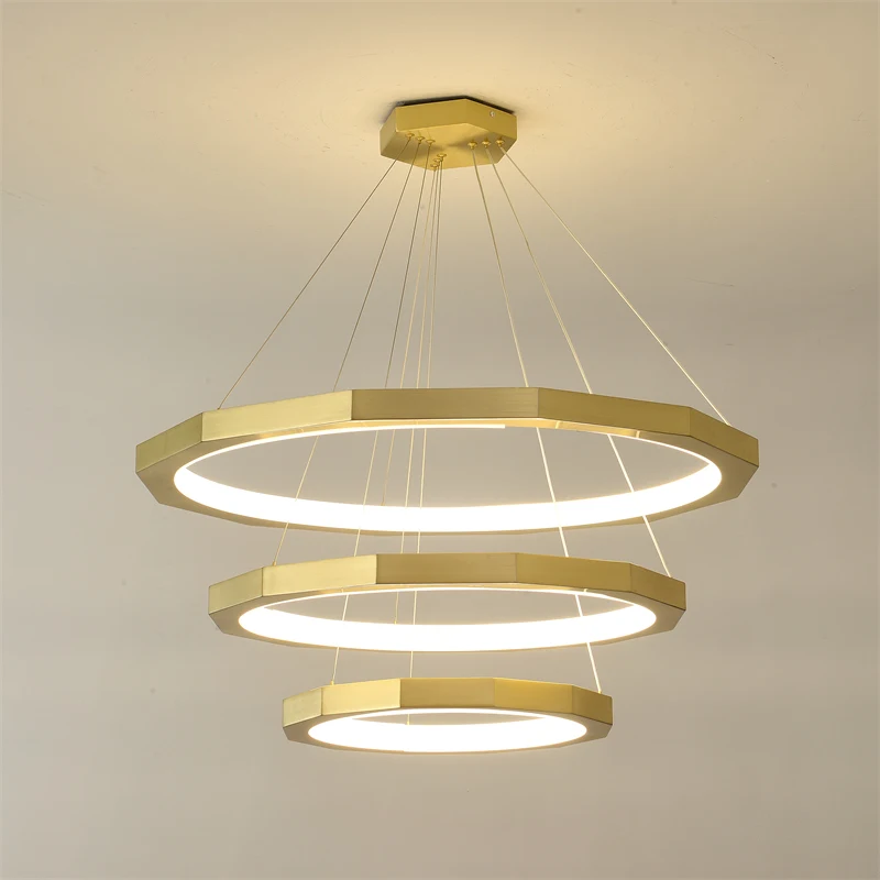 Nordic Neuheit Anhänger Lichter LED Wohnung Wohnzimmer Restaurant Minimalistischen Net Rot DIV Hardware Acryl Gold Runde Form