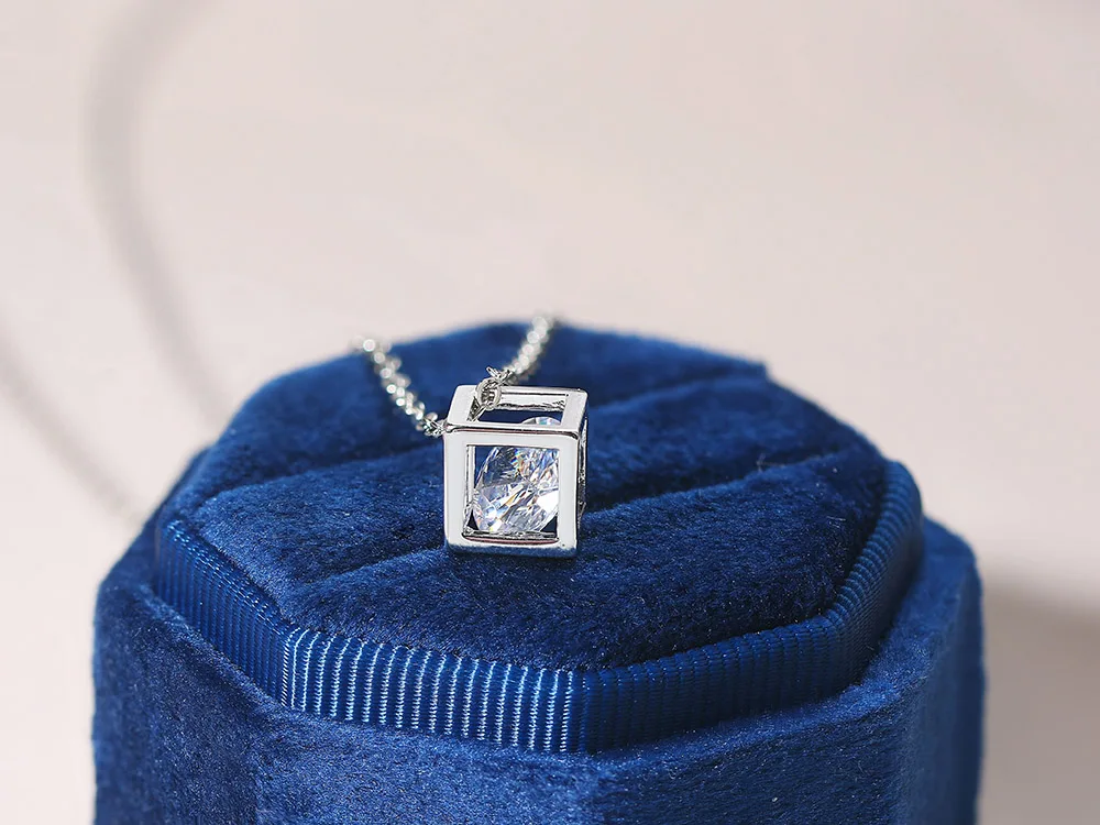 Zauberwürfel Förmigen Anhänger Halskette Für Frauen Ästhetischen Kette Auf Den Hals Trend 2022 Schmuck Halsband Für Weibliche Großhandel n279 – Detail 11