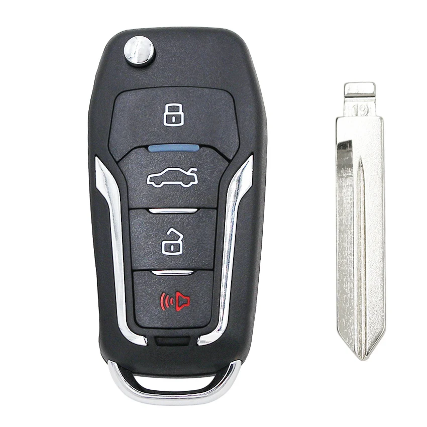 Upgraded Flip Remote Key Fob 315MHz 4D63 80Bit Chip for Ford Edge F series Focus Lincoln Mercury FCC: CWTWB1U331 H75 Uncut Blade