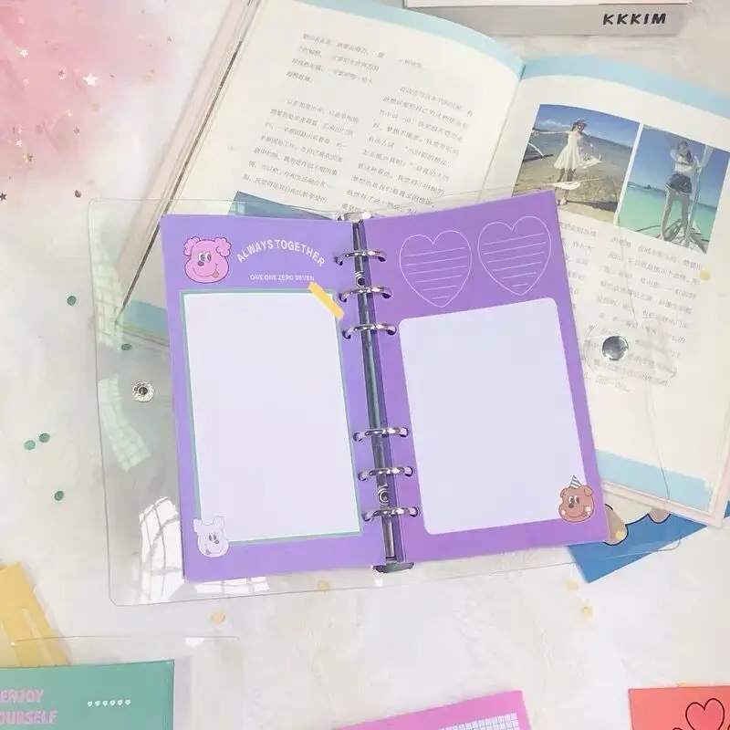 Sharkbang 50 Sheets Kawaii A5 A6 Loose Leaf Notebook Refill Spiral Binder Index Inside Page Monthly Weekly To Do List Stationery