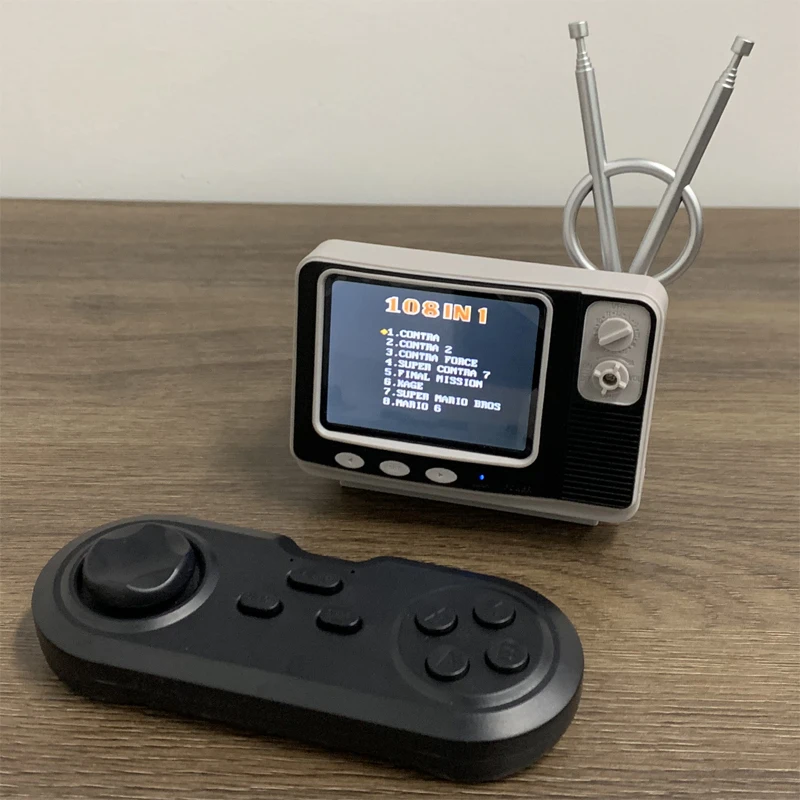 Retro Mini TV Console Handheld Game Console Video Games for NES Games with 2 Wireless Controllers 108 Different Games AV Out