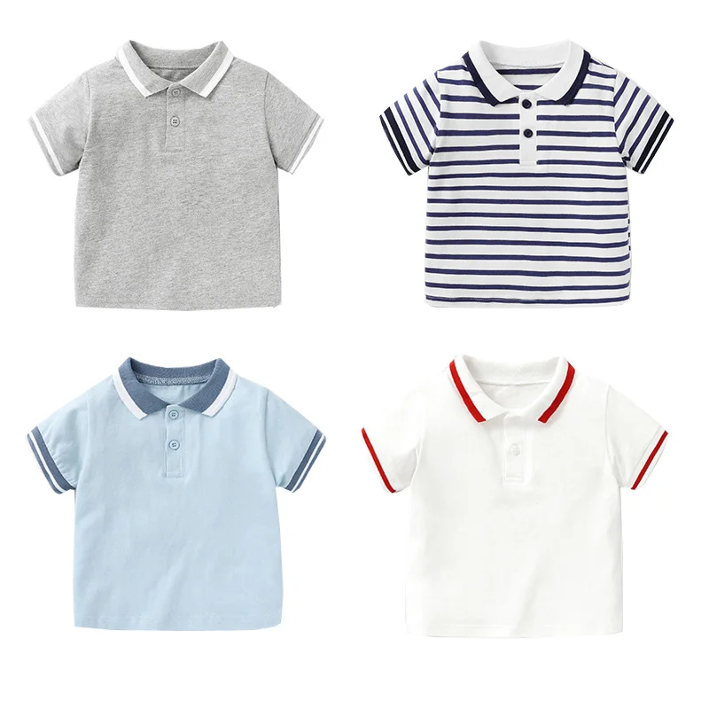 Baby Polo Shirts Cotton Summer Toddler Tshirt 1-4y Quality Children Tops Tee Kids Clothes