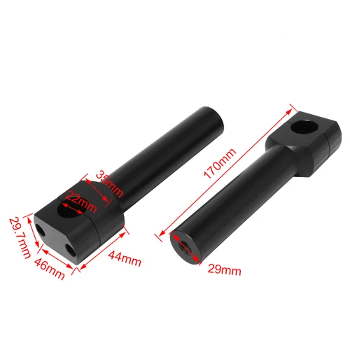 Imagen 2 del producto Elevadores de manillar de motocicleta universales, adaptador de abrazadera de montaje de aluminio para Suzuki, Honda, Yamaha, Harley, 22MM y 25MM