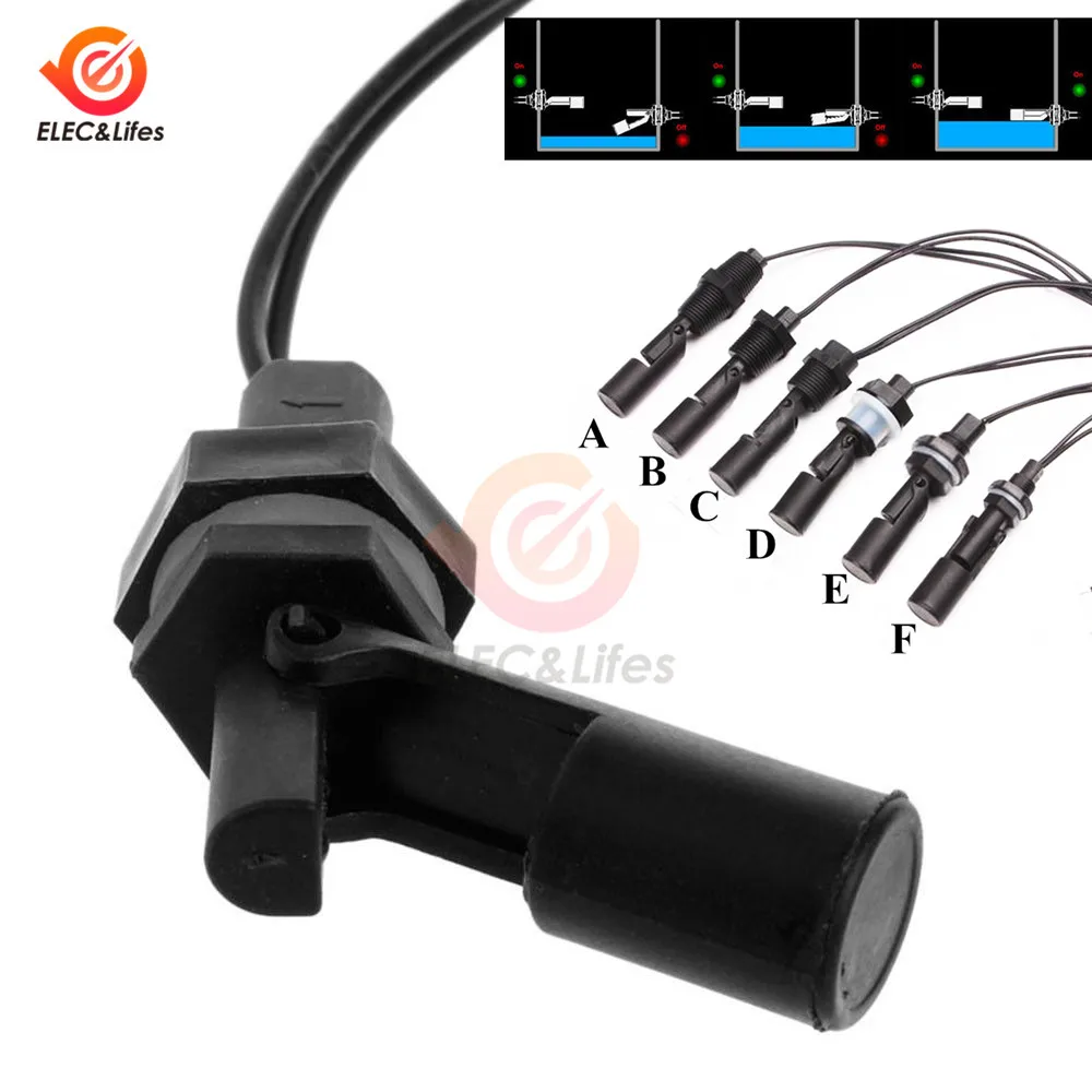 Horizontal Float Sensor Switch Side Mount Liquid Water Level Sensor Controller Automatic Water Pump switch Aquarium Tank Pool