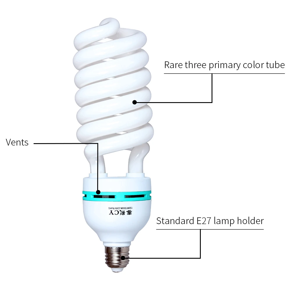 SH 135W LED Lighting Bulbs Photography Video Light Lamp Light Bulb Daylight E27 Socket For Softbox Photo Video Studio