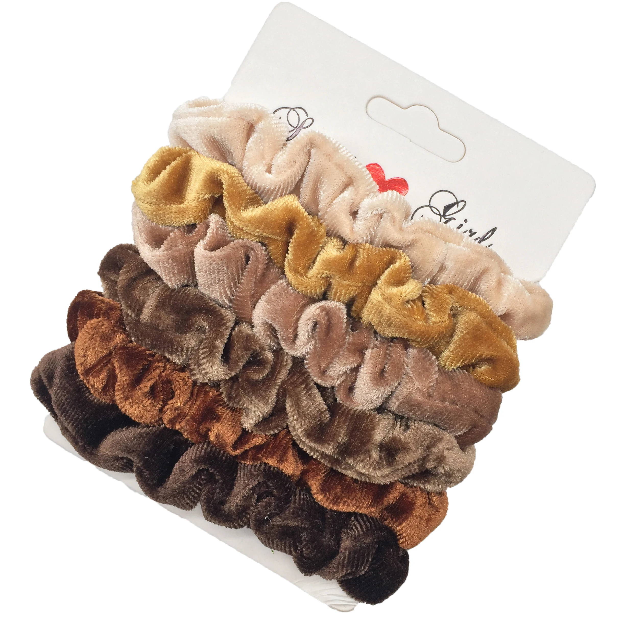 10/6/4pcs/lot Solid Leopard Women Hair Accesorios Ladies Hair Tie Scrunchies Ponytail Female Girl Holder Rope Velvet Black Brown