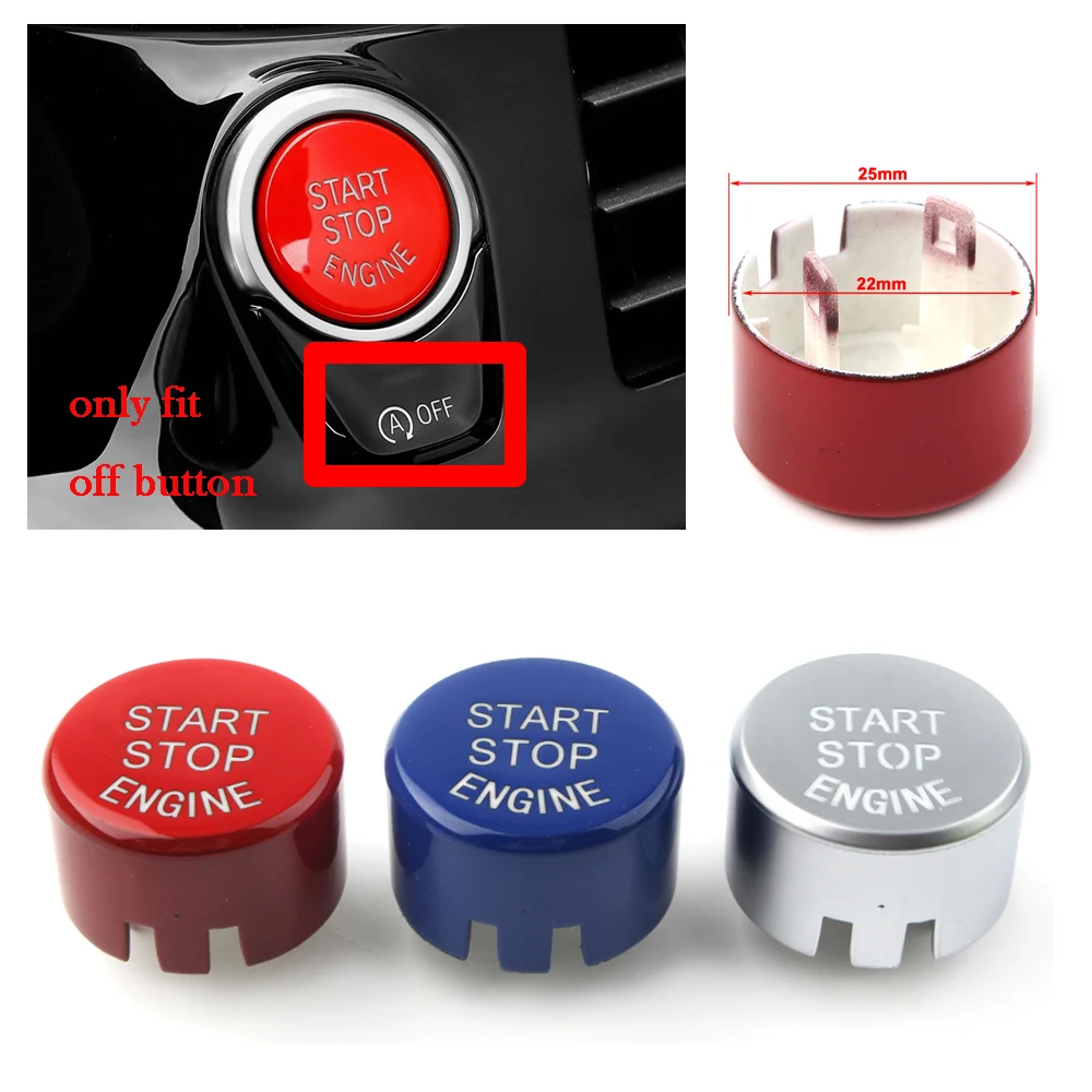 For BMW 5 Series G30  G Class Car Engine Start Stop Button Switch Cover Trim Blue Red Black ABS Plastic