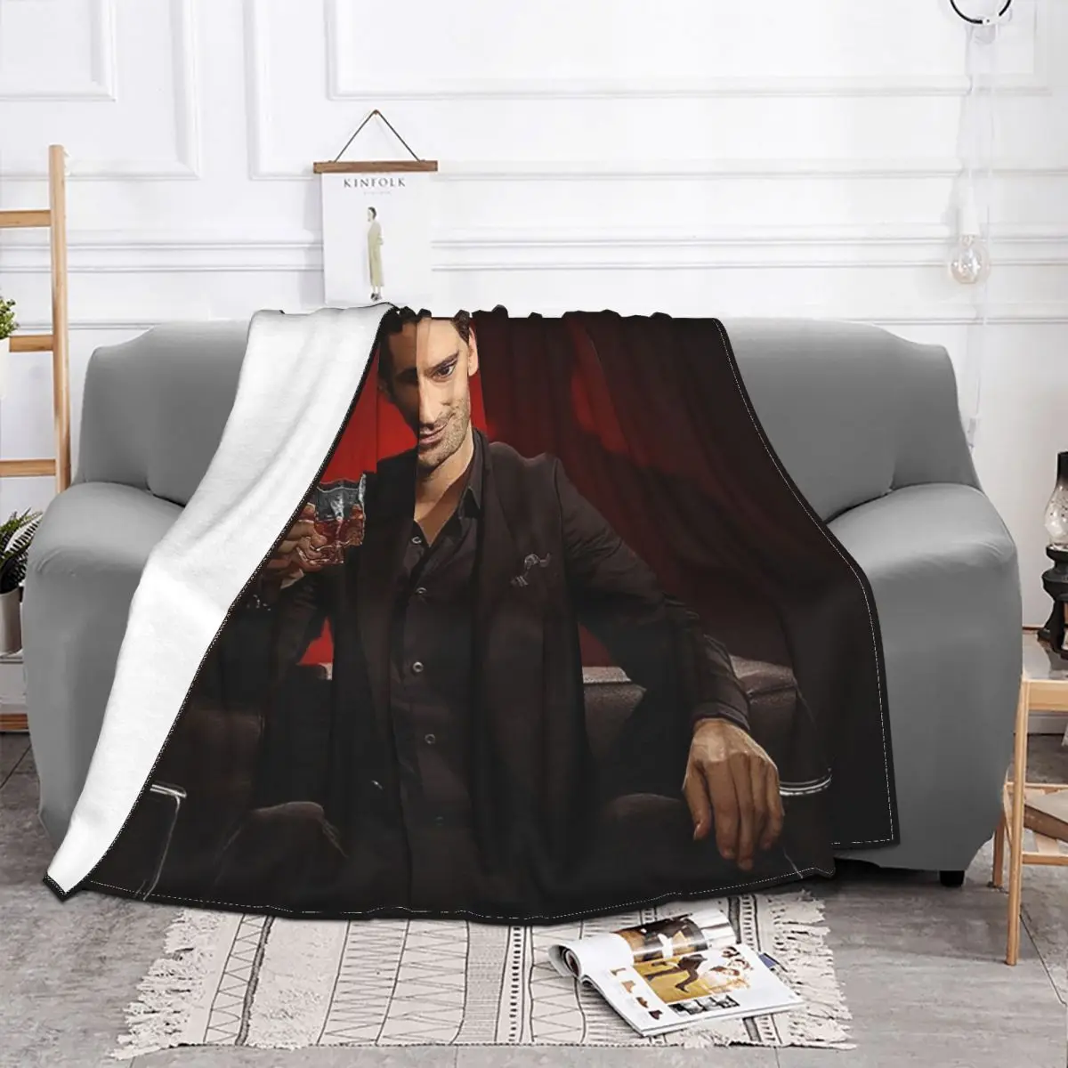 Lucifer Blanket Coral Fleece Plush Textile Decor Tom Ellis Multi-function Super Warm Throw Blanket for Bedding Car Plush Thin