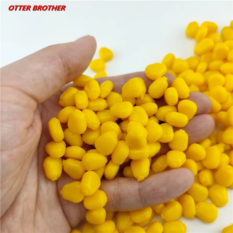 50pcs/lot Colored Pop Up Carp Fishing Boilies Flavoured Grass Carp Bait 0.4g/pcs Floating Corn Soft Pellet Lure Creamy Corn